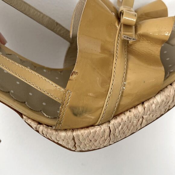 Moschino Butter Yellow Heels Stiletto Slingback Ruffled Ribbon 7.5 Feminine - Picture 14 of 15